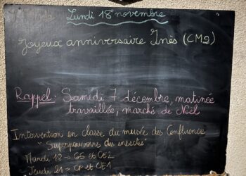 Lundi 18 novembre 2024 – Belle fête aux Aude ! Happy birthday to Inès (CM2)