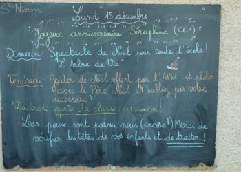 Lundi 15 décembre 2025 – Belle fête aux Ninon ! Joyeux anniversaire Séraphine en CE1 !