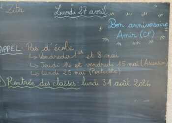 Lundi 27 avril 2026 – Belle fête aux Zita ! Un très bel anniversaire à Amir en CP !