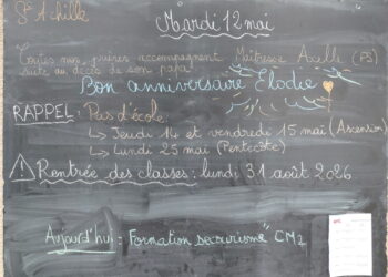 Mardi 12 mai 2026 – Belle fête aux Achille ! Un très bel anniversaire à Elodie, notre ASEM de GS !