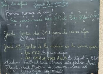 Lundi 2 novembre 2026 – Jour des défunts – Un très bon anniversaire à Kora (MS) et Taha Habib (CM1) ! Belle journée à vous !